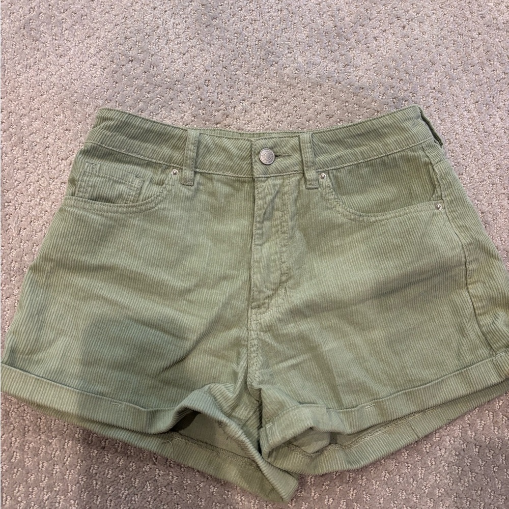 Pacsun Women's Olive Green Corduroy Shorts